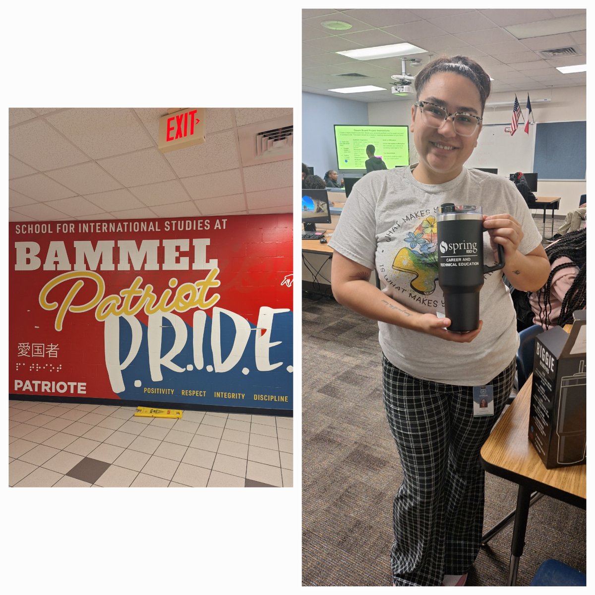 sredmonj's tweet image. Our @SpringISD_CTE teacher at @BMSPatriots serves our team with tenacity and heart. Thank you for all you do. Happy Teacher Appreciation Week!