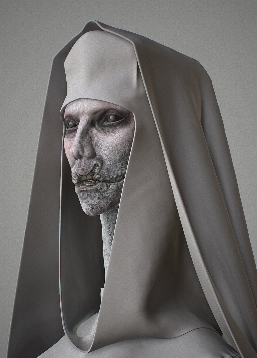 Early render tests for the face #characterart #oc #zbrush #gamedev