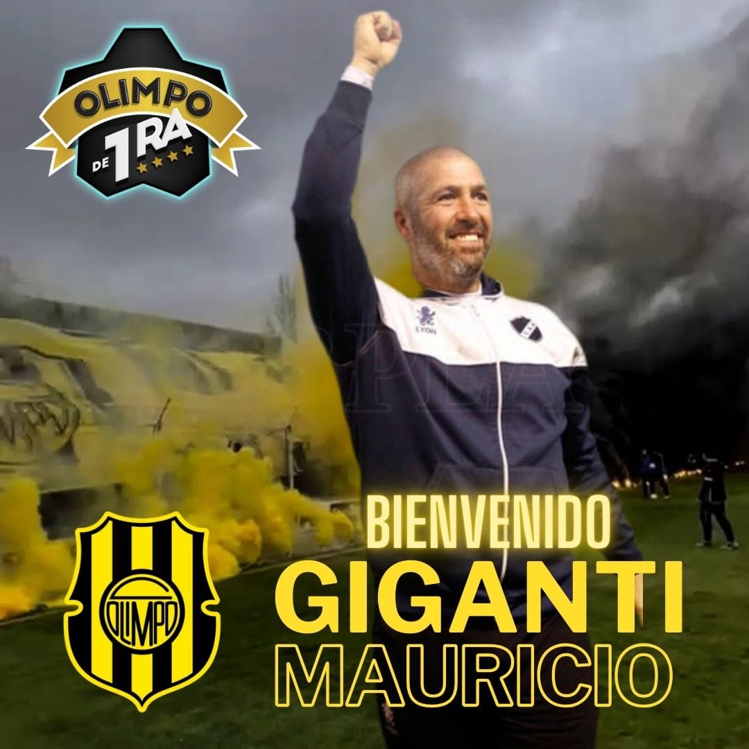 #Hoy Mauricio Giganti se convirtió en el nuevo DT de <a href="/Olimpo_Oficial/">Club Olimpo</a> asume la próxima semana. 

El domingo 15:30hs contra #Cipolletti dirigirá Gaston Sancho junto con Marco Gonzalez.