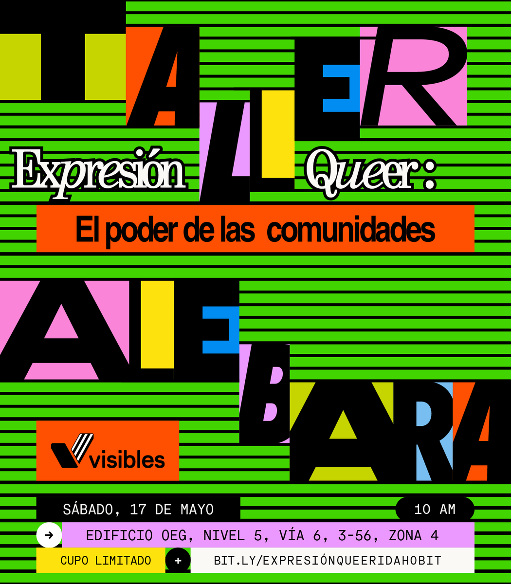 Este 17 de mayo, Día Internacional contra la Homofobia, Bifobia y Transfobia, nos unimos a la artista Ale Bara en un espacio de libertad y expresión a través de un taller de pintura acrílica sobre canvas.

📅17/05 - 10AM

Inscríbete GRATIS aquí: 👉 bit.ly/ExpresiónQueer…