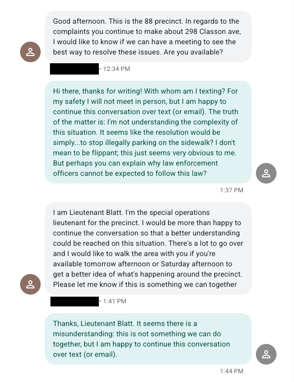 Does anyone want to represent us in a meeting with Lt. Blatt at the 88th Pct? Apparently there is "a lot to go over" to explain why the law enforcement officers there can't be expected to follow the law.

This is a real offer. DM us!