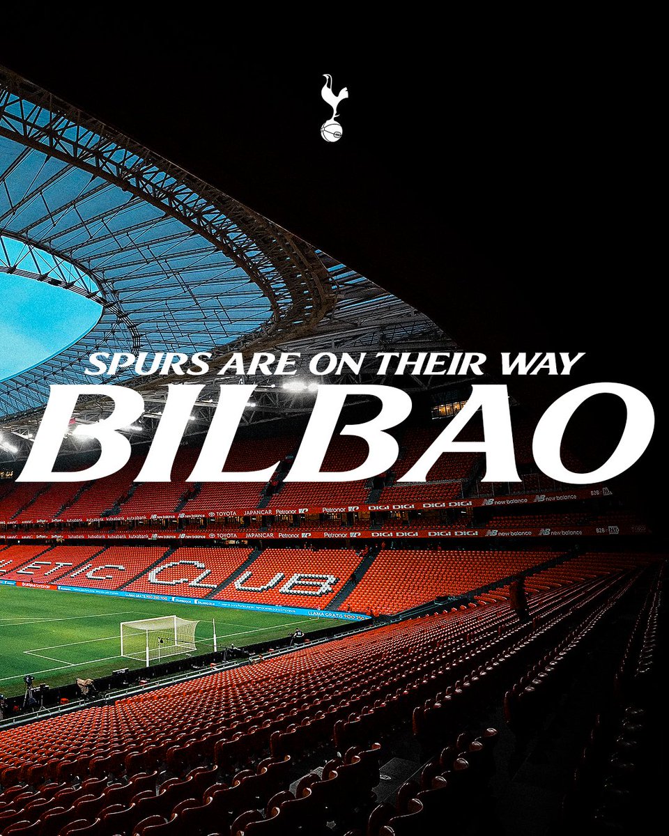 Spurs are on their way to Bilbao... 🎶