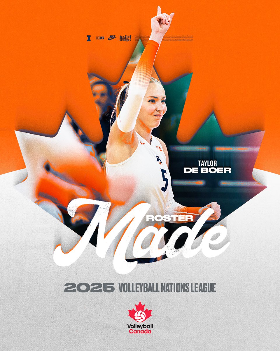 Illinois Volleyball (@illinivball) on Twitter photo Answered the call ☎️
Taylor de Boer has been named to <a href="/VBallCanada/">Volleyball Canada</a>'s initial VNL roster! Answered the call ☎️
Taylor de Boer has been named to <a href="/VBallCanada/">Volleyball Canada</a>'s initial VNL roster!