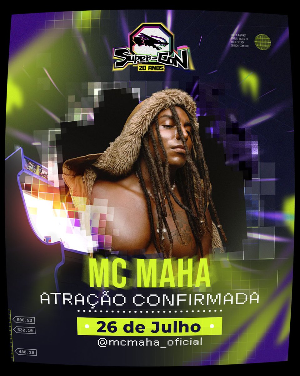 🔥o <a href="/mcmaha_oficial/">Tinky Winky</a> tá confirmado no Festival Rap Geek Brasil 2025! 💣 O rei do funk nerd vai botar geral pra dançar!
🗓️ Sábado, 26 de julho 
📍 Centro de Convenções de Pernambuco 
🎟 Ingressos em superconvencao.com.br
💬 Qual hit você quer ver ao vivo? #SuperConPE2025 #MCMaha
