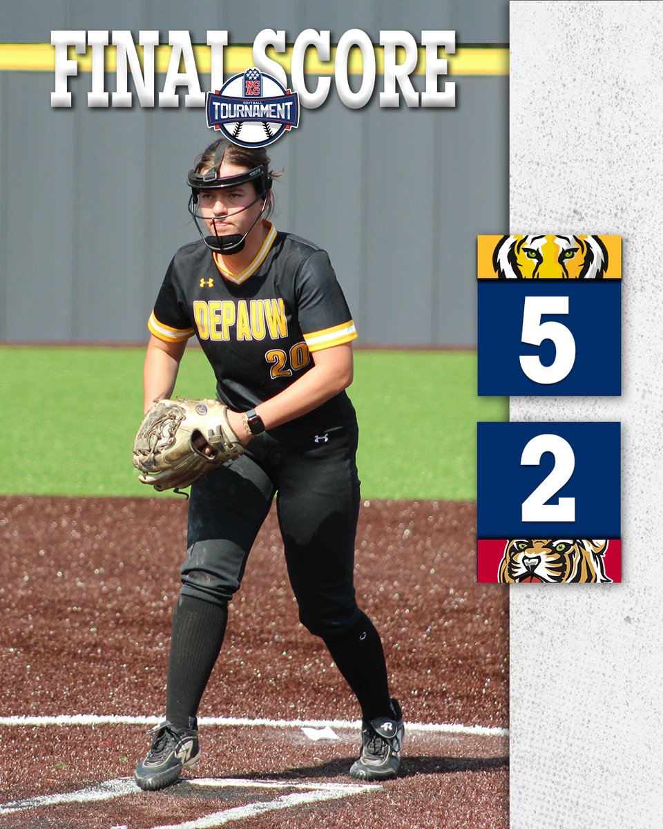 🏆 #ncacsb25 | Game 3

FINAL: No. 2 <a href="/DePauwAthletics/">DePauw Tigers</a> 5, No. 4 <a href="/WittAthletics/">Wittenberg Athletics</a> 2

The Indiana Tigers advance to GM6 on Friday at 1:30 PM vs the winner of GM5. The Ohio Tigers will play in GM5 at 11:00 AM on Friday vs. the winner of GM4, No. 1 Denison/No. 3 Hiram.