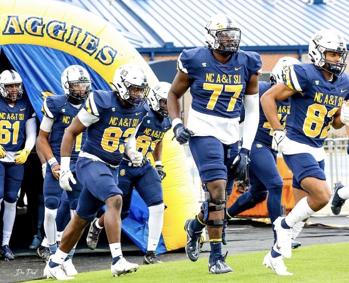 BHSBengalFB's tweet photo. Thank you, @NCATFootball and @coachkeithhenry, for recruiting our student-athletes! 
#BeGreat #RecruitTheBengals https://t.co/c94BCS3lQ4