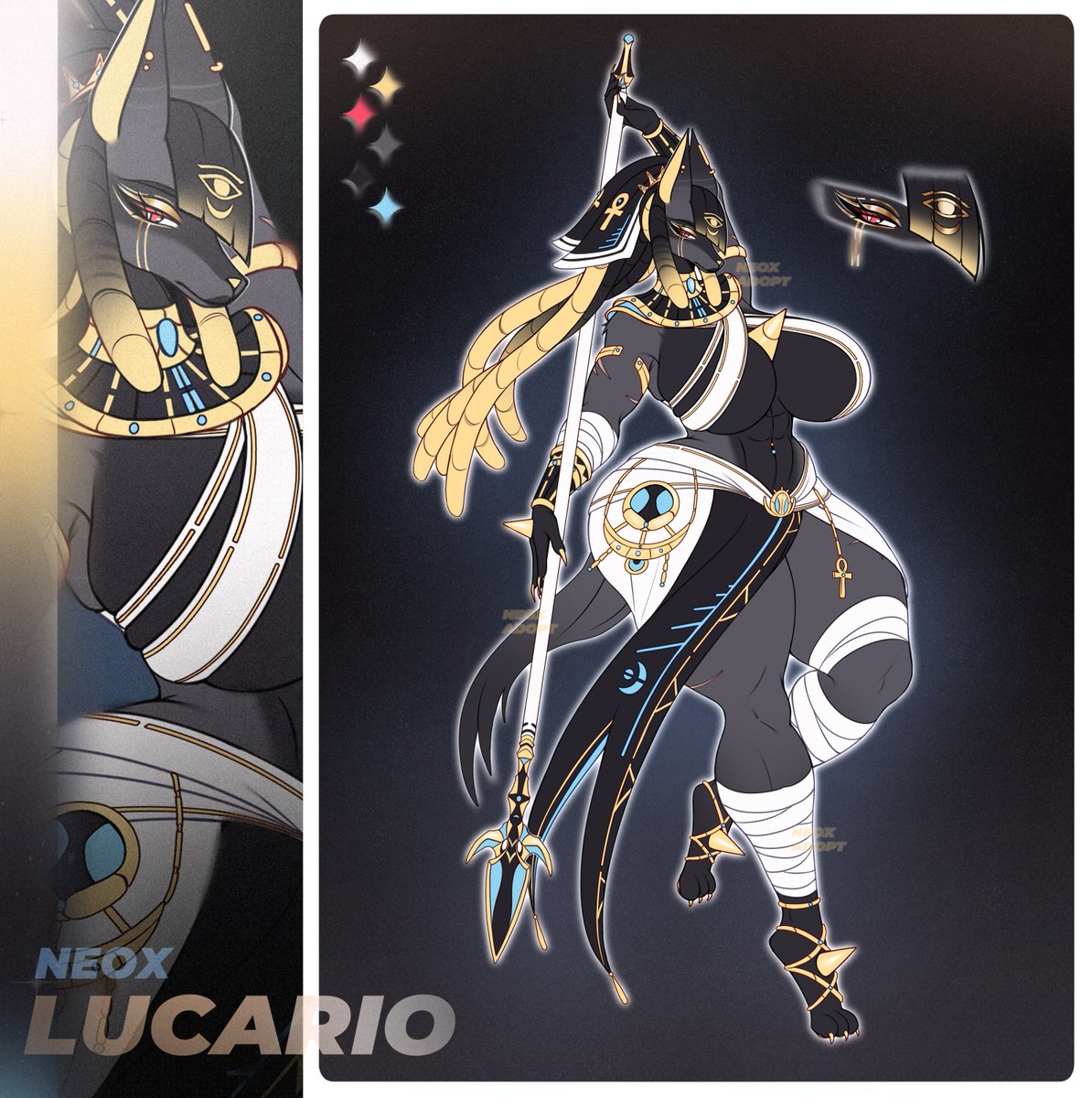 Anubis Lucario Moon Adopt 🖤
Info below

#pokemon #anubis #lucario