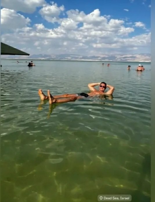 #SashaRoiz Via Instagramstorie At Dead Sea #Israel