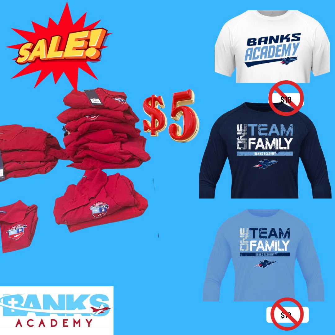 We have a few long sleeve red polos left!  Once they are gone there are no more left. We have a few adult mediums, larges, and XLs. In addition we have a few “One Team One Family” t-shirts left. 

The polos can be worn this year and next school year on uniform days.