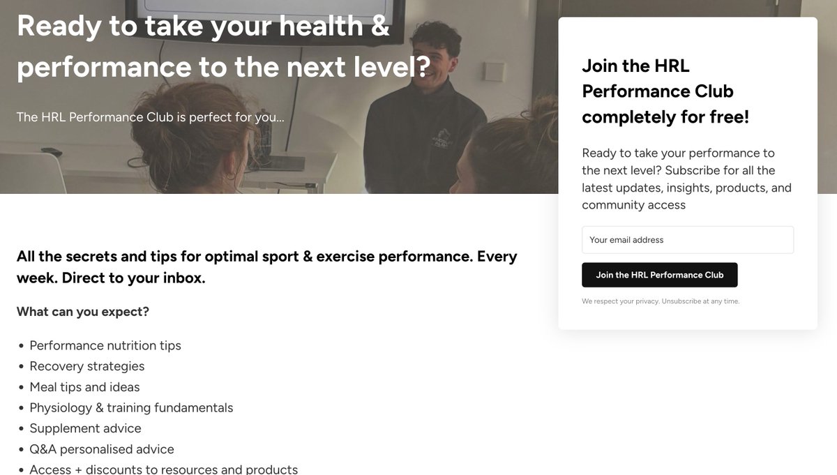 HanksHandP's tweet photo. Day 1: Starting and building a performance nutrition newsletter

I started by looking into best places to set up and host the newsletter - I've played around with Substack a bit in the past, but landed on Kit (Convertkit) for the automation and landing page options

Set-up a simple landing page: I feel it's easy enough to edit this over time in terms of what the main headlines, subheadings etc. will be. But nice to have one done and published

As things stand, I'm unsure of the exact topics to cover / main draw of the newsletter. But feel as though this will come over time

Will do some brainstorming and also consider some lead magnet options as I work through the next few days

Link is in my bio if you're interested to have a look - would love to hear thoughts and advice from others who have done similar