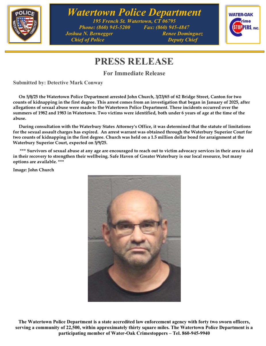 Watertown CT Police (@watertownctpd) on Twitter photo 
