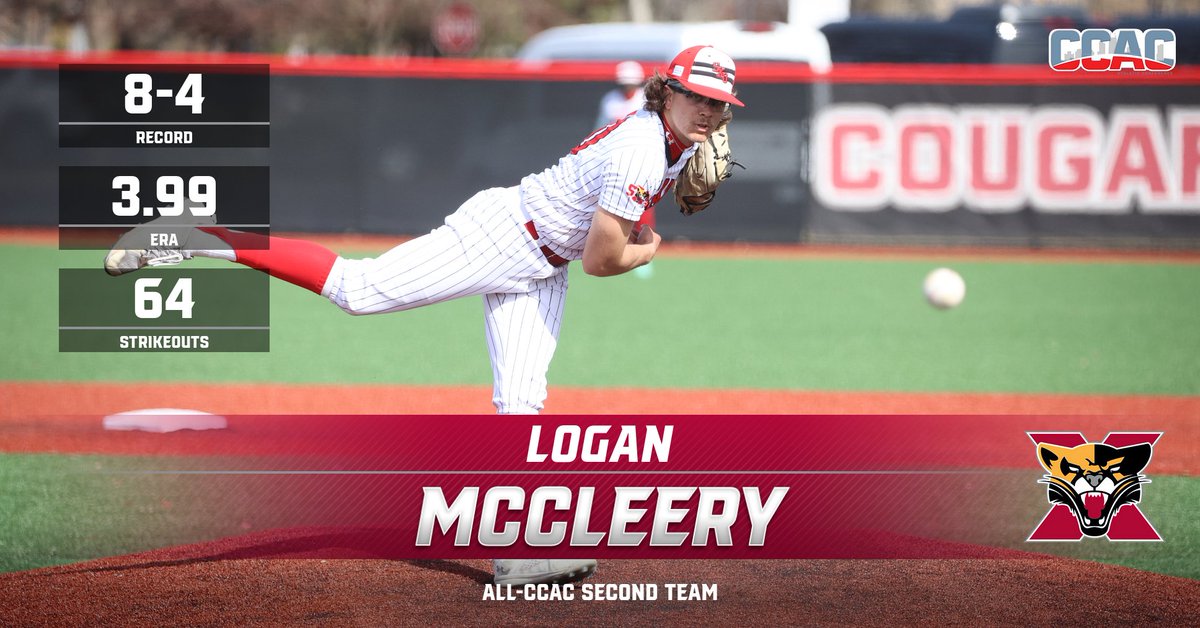 Congrats to Logan McCleery from <a href="/SXUBaseball/">SXU Baseball</a> on being named All-CCAC Second Team! #GoCougs🐾⚾️ #WeAreSXU