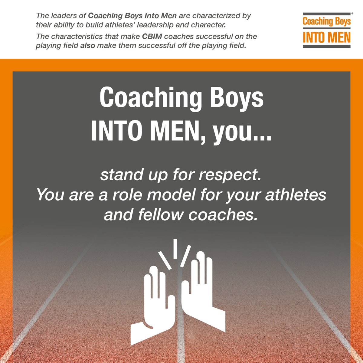 What does #CoachingBoysIntoMen offer you? It can support coaches in building locker rooms where everyone prioritizes mutual respect and role models how to do so among the coaching staff. Visit mentoraction.org to sign up!
