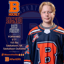 CONGRATULATIONS to Jack Frisky on being selected 190th overall by <a href="/tigershockey/">Medicine Hat Tigers</a> !

Jack is a skilled centre who  led the Saskatoon Outlaws in scoring in 2024-25 with 23 goals &amp; 48 points in just 21 games!  

Best of luck to Jack in 25-26 when he suits up for the <a href="/stoonblazers/">Saskatoon Blazers</a>  !