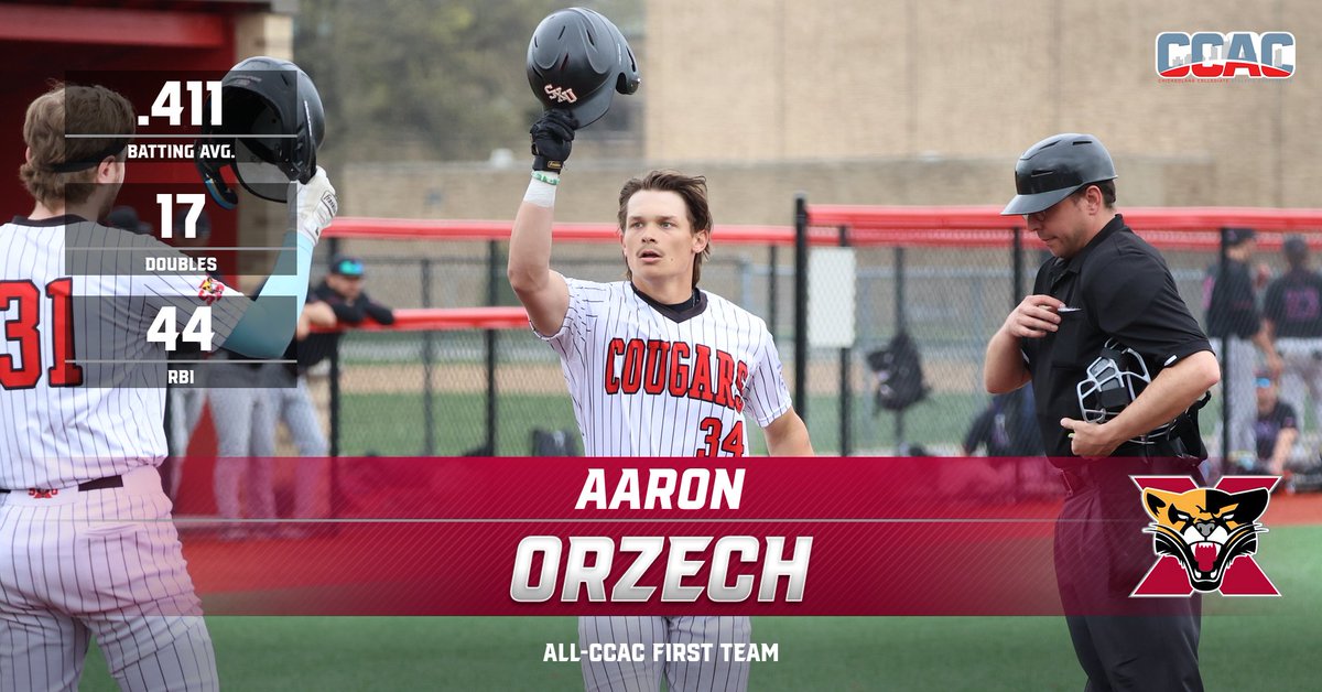 Congrats to Aaron Orzech from <a href="/SXUBaseball/">SXU Baseball</a> on being named All-CCAC First Team! #GoCougs🐾⚾️ #WeAreSXU