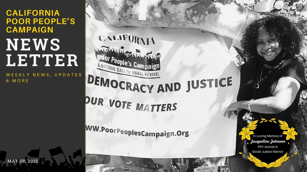 In this issue…

- More demands for a moral budget
- May Day recap
- Oak Flat emergency appeal
- More faith leaders arrested at Capitol
- Calling out Speaker Johnson on MSNBC
- Denouncing Trump’s “anti-Christian bias task force”
poorpeoplescampaign.org/committee/cali…
#PoorPeoplesCampaign