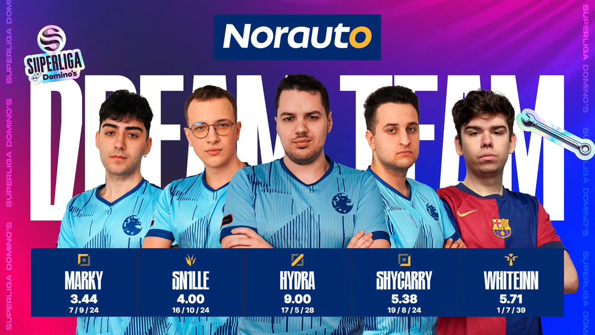 Arrasa <a href="/LUAGaming_/">LUA Gaming</a> en el Dream Team de <a href="/NorautoEspana/">Norauto España</a>.

#SuperligaDominos