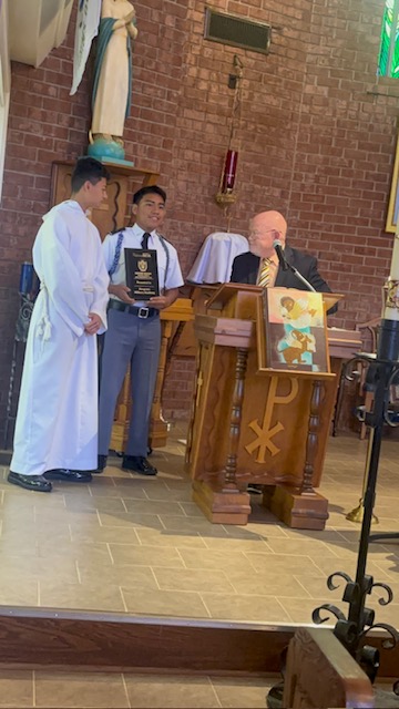 Last week, Cadet Butt celebrated a major milestone in his faith—receiving both the Sacrament of Confirmation and his First Holy Communion at Saint Victoria Catholic Church. 

📸 Swipe to the last photo: Cadets Alviani and Herrera were recognized by the Beta Club Committee