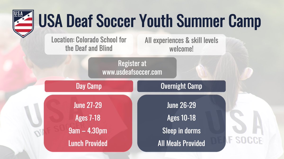 ⚽️FUNDRAISER: As our first official USA Deaf Soccer camp gets closer, please consider donating to provide kids who are members of the d/Deaf and hard of hearing community an opportunity to play soccer and build friendships at our summer camp! Go to the link in our bio to donate.