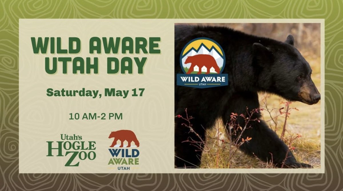 Wild Aware Utah (@wildawareutah) on Twitter photo Join us at <a href="/HogleZoo/">Utah's Hogle Zoo</a> for Wild Aware Utah Day! It’s happening Saturday, May 17 (from 10 a.m. to 2 p.m.) and will focus on wildlife awareness and safety tips. 🐻
Learn more about this fun event: bit.ly/WAUDay2025 Join us at <a href="/HogleZoo/">Utah's Hogle Zoo</a> for Wild Aware Utah Day! It’s happening Saturday, May 17 (from 10 a.m. to 2 p.m.) and will focus on wildlife awareness and safety tips. 🐻
Learn more about this fun event: bit.ly/WAUDay2025