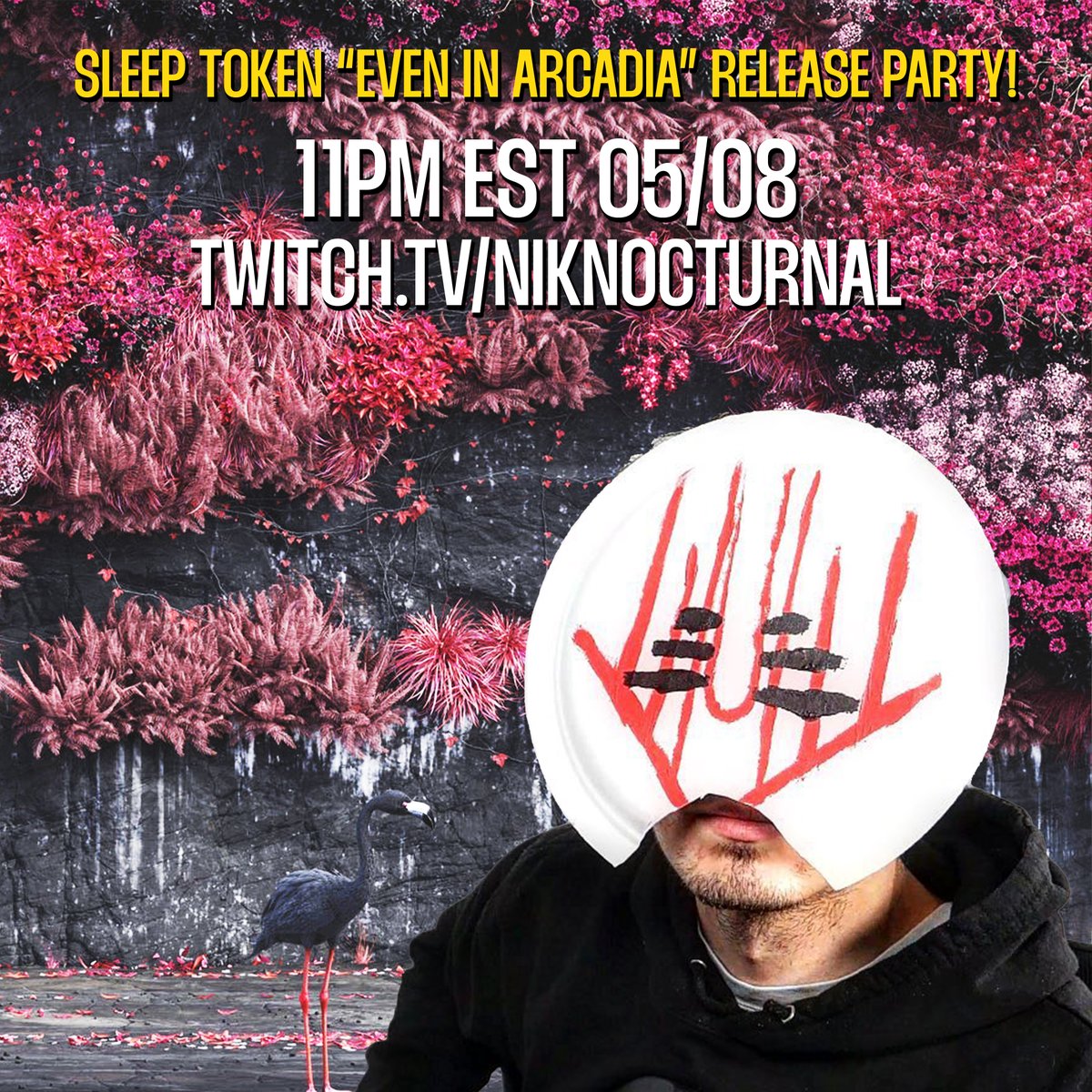 I'll be checking out the entire new SLEEP TOKEN album "Even In Arcadia" tonight at midnight!!! Bring your friends, party, worship 🙏for MAXIMUM FUN METAL THINGS!