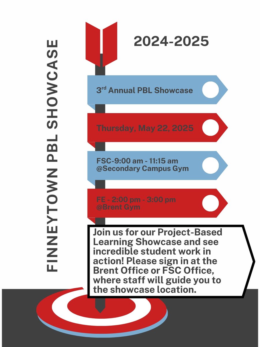 🎯 💡 Mark your calendars for May 22, and come see our Wildcats shine at the Finneytown Project-Based Learning Showcase! You’ll get a front-row seat to incredible student work in action—from creativity and collaboration to real-world problem solving. 💬 🔍 #wearefinneytown