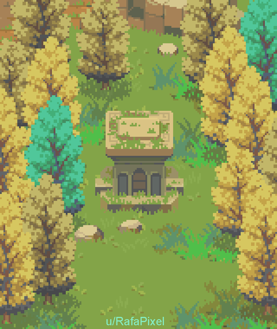 #pixelart Ancient ruins