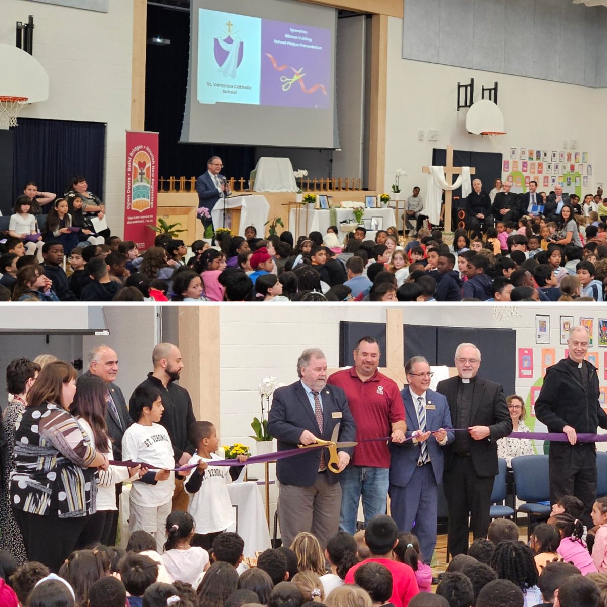It was a joyous day at St. Veronica School, as we celebrated the blessing of our school, the unveiling of our school plaque and the official ribbon cutting ceremony! <a href="/StVeronicaOCSB/">St. Veronica OCSB</a> #ocsbJoy #ocsbHope #ocsbBeCommunity