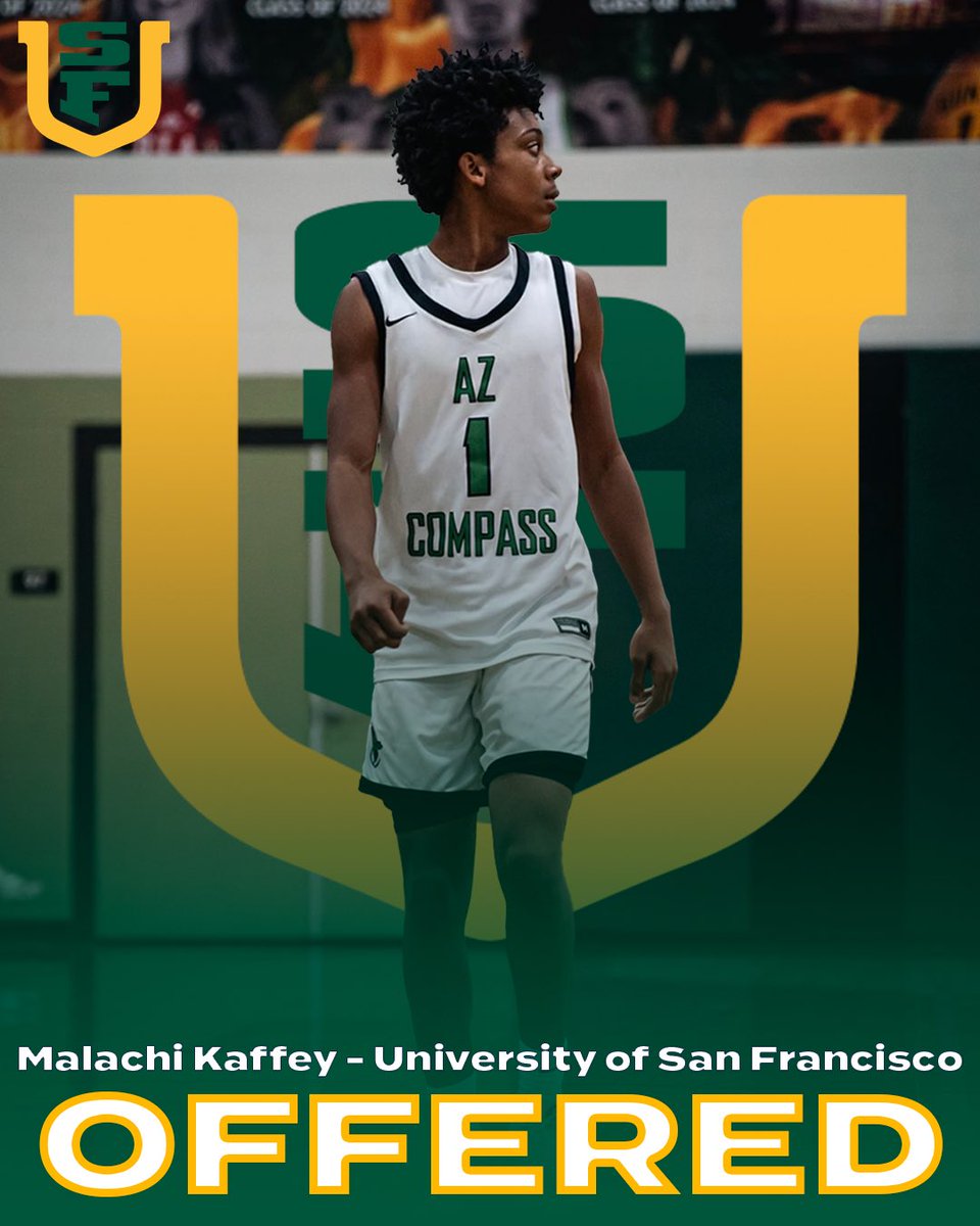 AZ Compass Prep🐉 (@azcompass_prep) on Twitter photo AZ Compass congratulates c/o 2028 PG Malachi “Mook” Kaffey on picking up his first D1 offer from the University of San Francisco! 🐉 <a href="/MKaffey2028/">Malachi Kaffey</a> AZ Compass congratulates c/o 2028 PG Malachi “Mook” Kaffey on picking up his first D1 offer from the University of San Francisco! 🐉 <a href="/MKaffey2028/">Malachi Kaffey</a>