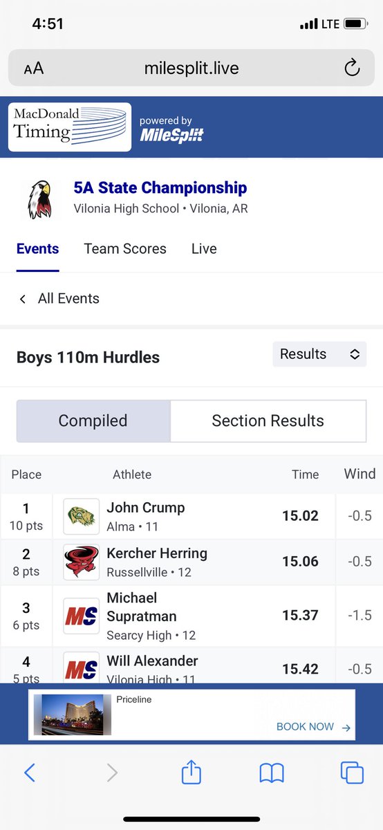 John Crump is your 2025 5A State Champion in the Boys 110 Hurdles! #Only1Airedale