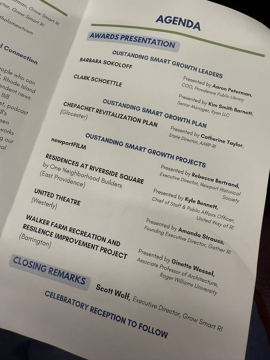 Thrilled to be at <a href="/GrowSmartRI/">GrowSmartRI</a> ‘s Smart Growth Awards and honored to have our Residences at Riverside Square development recognized. Thanks to <a href="/unionstudioarch/">UNION</a> and the City of East Providence for your partnership on this development.