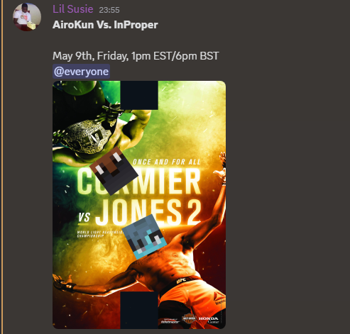 InProperr's tweet photo. MAY 9TH 1PM EST ME VS AIRO 1V1 OF THE AGES
LIVE ON TWITCH https://t.co/uuyqtmgQy2
