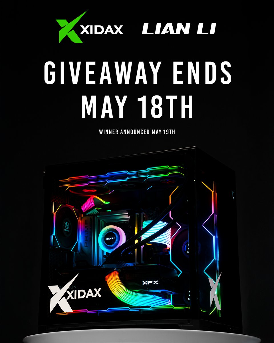🚨 PSA: Our PC giveaway ends May 18th—winner announced May 19th! 🚨
You can enter daily, so don’t miss your chance!

🎮 Ryzen 9 9900X3D
🧠 Radeon RX 9070XT
⚡ 64GB RAM @ 6000MHz
💾 2TB storage

Tag a friend who might’ve forgotten (or doesn’t know!) 👇

#Xidax #PCGiveaway