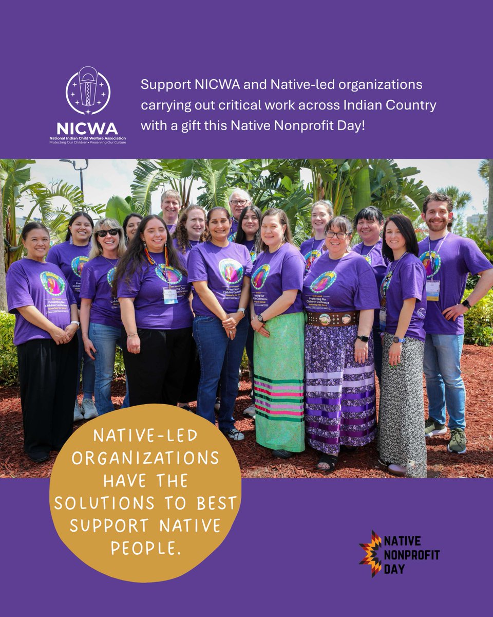 Native-led nonprofits are closest to the communities they serve and uniquely positioned to uplift our strengths and address local challenges. Together, we’re building a future where Native children and families thrive.

Donate today at givenative.org/nicwa

 #GiveNative#NICWA