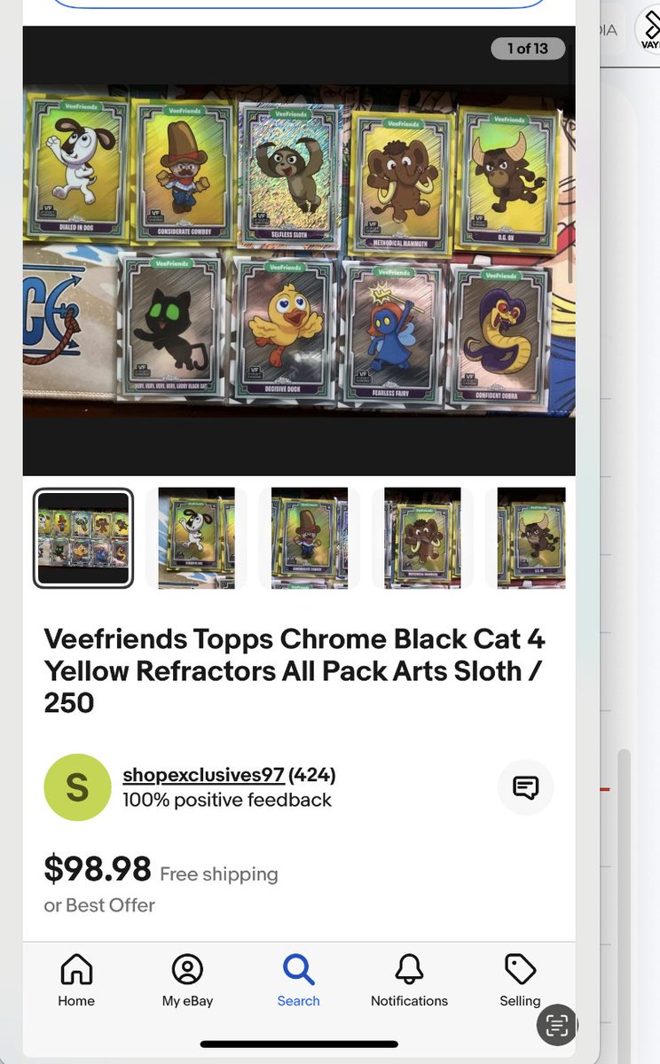 Gary Vaynerchuk (@garyvee) on Twitter photo PSA: pls share - friends who are buying <a href="/VeeFriendsCards/">VeeFriends Cards</a> pls get educated before u list buy it nows on EBAY - the black cat here is the rare Green Eyes and this was sold super under market :( PSA: pls share - friends who are buying <a href="/VeeFriendsCards/">VeeFriends Cards</a> pls get educated before u list buy it nows on EBAY - the black cat here is the rare Green Eyes and this was sold super under market :(