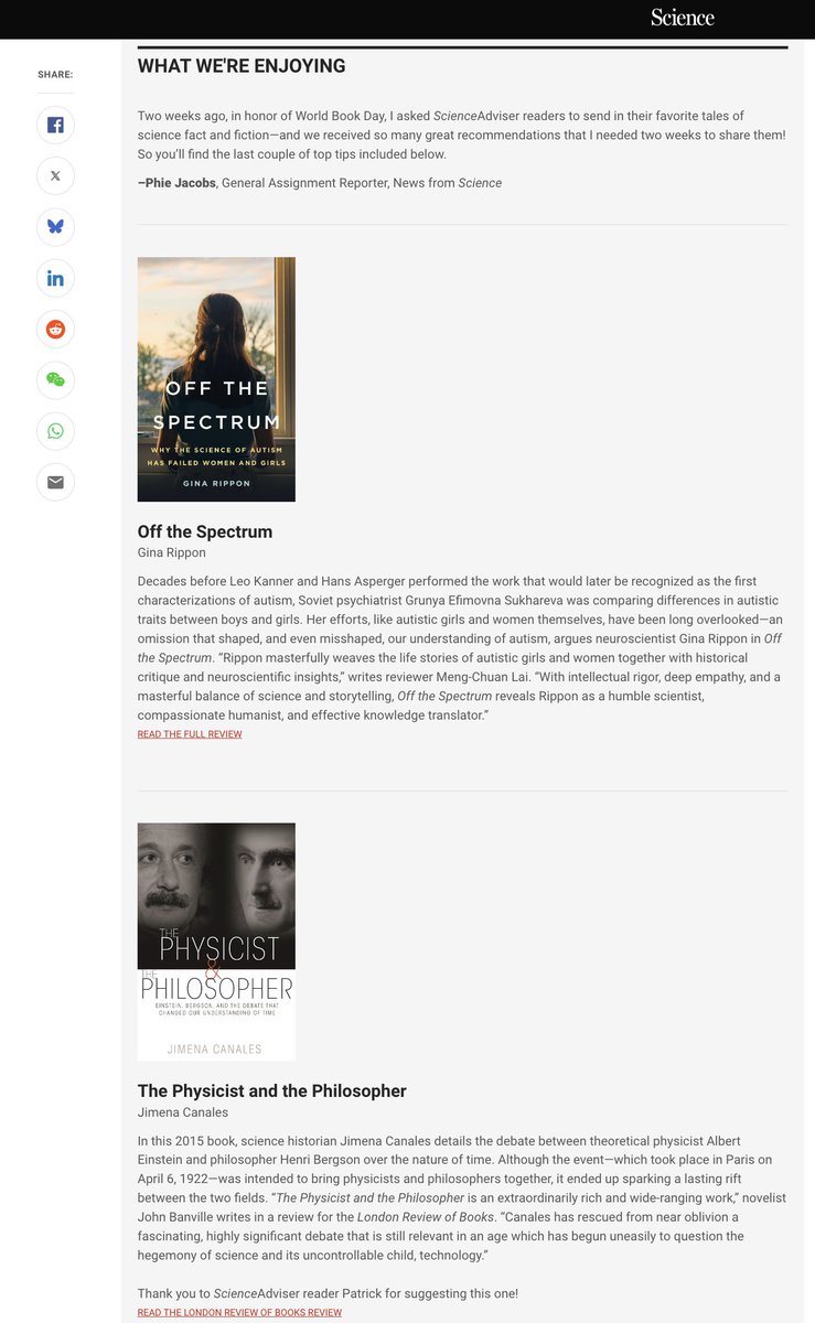 What are Science readers enjoying? <a href="/ScienceMagazine/">Science Magazine</a>  science.org/content/articl…