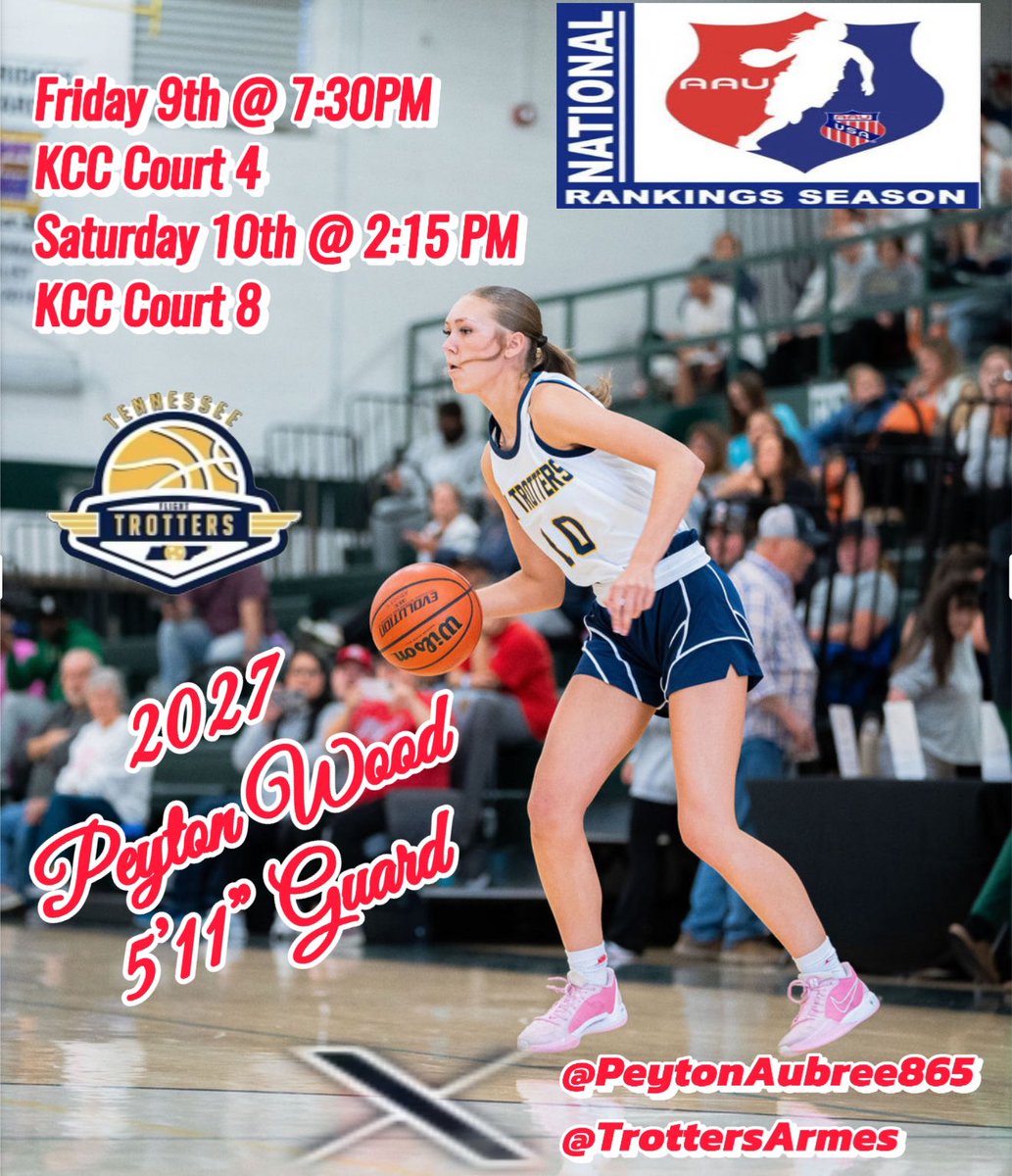 Peyton Wood (@peytonaubree865) on Twitter photo Up next <a href="/seaaugirlsbb/">Southeastern AAU Girls Basketball</a> Tn AAU State Championship Tournament <a href="/KnoxConvCenter/">Knoxville Convention Center</a> <a href="/TrottersArmes/">TN Flight Trotters 2027 (Armes)</a> <a href="/LadyTrotters/">TN Flight Trotters</a> <a href="/jcladypatriots/">Lady Patriots Basketball</a> <a href="/PGHTennessee/">Prep Girls Hoops Tennessee</a> <a href="/MeadeHoops/">Amanda Meade</a> <a href="/InsiderExposure/">InsiderExposure</a> <a href="/talkinghoops23/">TALKING HOOPS</a> <a href="/Get2CollegAth/">Get 2 College Athletics</a> <a href="/riseupsports1/">Rise Up Sports Media</a> <a href="/3x3hoopjams/">Freddie Mac</a> <a href="/5StarPreps/">5Star Preps</a> <a href="/MMBR_CoachGBell/">Major Movez Basketball Review #MMBR</a> <a href="/JrAllStarBB/">Jr. All-Star Girls Basketball</a> <a href="/JrAllStar_TN/">Tennessee Jr. All-Star Basketball</a> Up next <a href="/seaaugirlsbb/">Southeastern AAU Girls Basketball</a> Tn AAU State Championship Tournament <a href="/KnoxConvCenter/">Knoxville Convention Center</a> <a href="/TrottersArmes/">TN Flight Trotters 2027 (Armes)</a> <a href="/LadyTrotters/">TN Flight Trotters</a> <a href="/jcladypatriots/">Lady Patriots Basketball</a> <a href="/PGHTennessee/">Prep Girls Hoops Tennessee</a> <a href="/MeadeHoops/">Amanda Meade</a> <a href="/InsiderExposure/">InsiderExposure</a> <a href="/talkinghoops23/">TALKING HOOPS</a> <a href="/Get2CollegAth/">Get 2 College Athletics</a> <a href="/riseupsports1/">Rise Up Sports Media</a> <a href="/3x3hoopjams/">Freddie Mac</a> <a href="/5StarPreps/">5Star Preps</a> <a href="/MMBR_CoachGBell/">Major Movez Basketball Review #MMBR</a> <a href="/JrAllStarBB/">Jr. All-Star Girls Basketball</a> <a href="/JrAllStar_TN/">Tennessee Jr. All-Star Basketball</a>