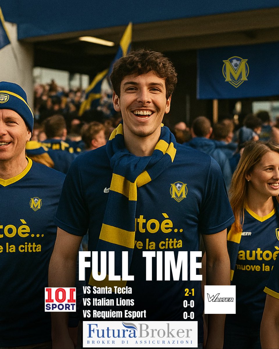 ASD Mates (@asdmates) on Twitter photo 💙FULL TIME💛
<a href="/LNDEsport1/">LND Esport</a> vs @santatecla
✅️ 2-1
⚽️ <a href="/xSnAkE77x/">xSnAkE77x</a>
⚽️👟 <a href="/salvo_simo98/">principe98__</a>
<a href="/eLUDO_official/">eLUDO</a> vs <a href="/ItalianLions/">Italian Lions</a>
🤝0-0
<a href="/VPLItaly/">VPL Italy 🇮🇹</a> vs <a href="/Requiem_proclub/">Requiem Esport Team</a>
🤝 0-0 💙FULL TIME💛
<a href="/LNDEsport1/">LND Esport</a> vs @santatecla
✅️ 2-1
⚽️ <a href="/xSnAkE77x/">xSnAkE77x</a>
⚽️👟 <a href="/salvo_simo98/">principe98__</a>
<a href="/eLUDO_official/">eLUDO</a> vs <a href="/ItalianLions/">Italian Lions</a>
🤝0-0
<a href="/VPLItaly/">VPL Italy 🇮🇹</a> vs <a href="/Requiem_proclub/">Requiem Esport Team</a>
🤝 0-0