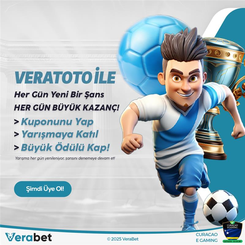 🏅BUGÜNÜN ÖZEL VERATOTO MAÇLARI YAYINLANDI!
 
⚽️ Bugünün (9 MAYIS) 8 seçili maç arasında doğru tahminlerini yap, 1.000₺ Çevrimsiz Nakit Ödül Kazan!
 Minimum 2 maç doğru tahmin et ödülleri kap!
 
📌 Güncel giriş adresimiz: bit.ly/verasosyal