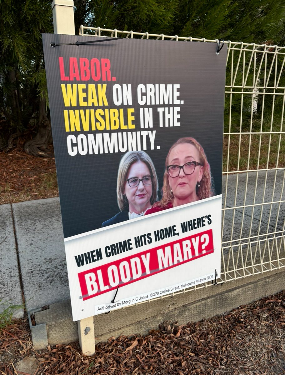 We need to talk about this.

I know we're all a little election'd out, but we can't - and shouldn't - look away from this.

For months, the Member for Aston and our mate, Mary Doyle was targeted with some really nasty, disgraceful signs.

#auspol 

1/9