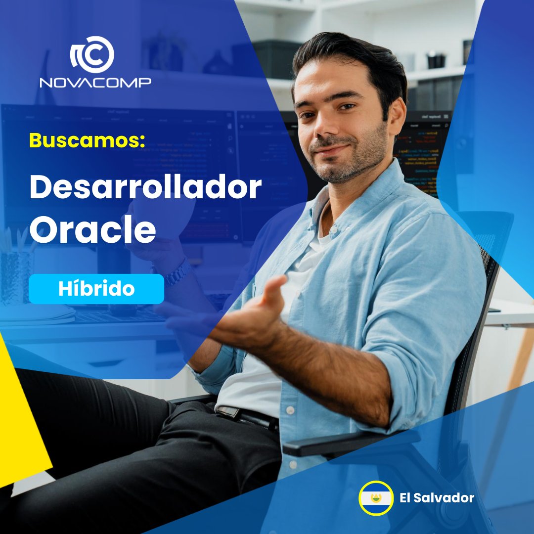Novacomp's tweet image. ¡Buscamos Desarrollador Oracle!
Híbrido | El Salvador
¿Experiencia en ETL, APIs, BI, ADF/Spring Boot?
+3 años en integraciones
 SQL, Oracle, REST/SOAP, Azure, PowerCenter
Postúlese hoy: bit.ly/3GH8w4X
#OracleDeveloper #EmpleoTI #DesarrolladorOracle #Novacomp