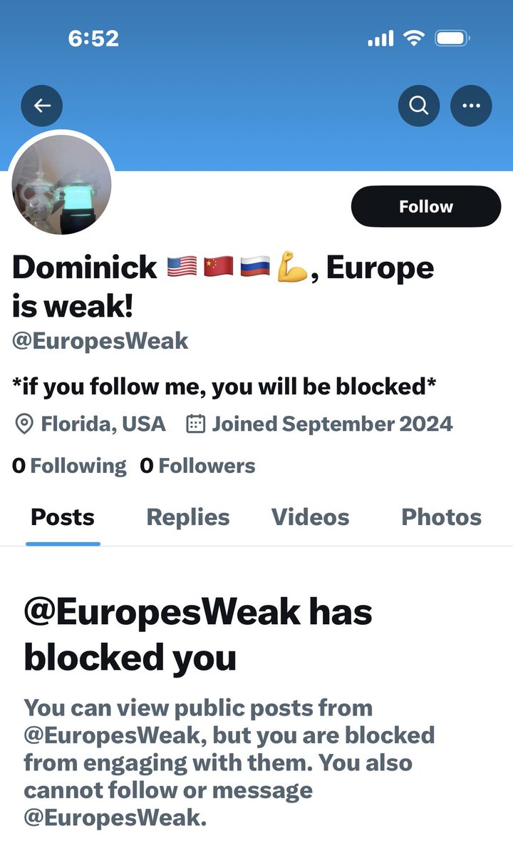 sleepyjoe2's tweet image. This knucklehead blocked me. He claimed I reported his posts.
I did not.
I found his posts to be incredibly short sighted and uninformed but, if that was the basis for reporting people that’s all people would do on Twitter.