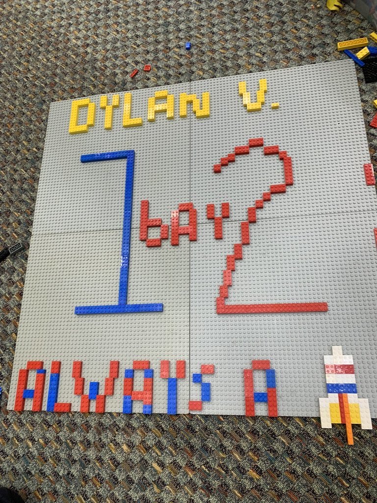 BaySchoolsOH's tweet photo. Bay Middle School fifth-grade students made this tribute to Dylan today.  
#12 #6 #SticksOutForDylan #BeProudToBeBay https://t.co/BHaEIexRSo