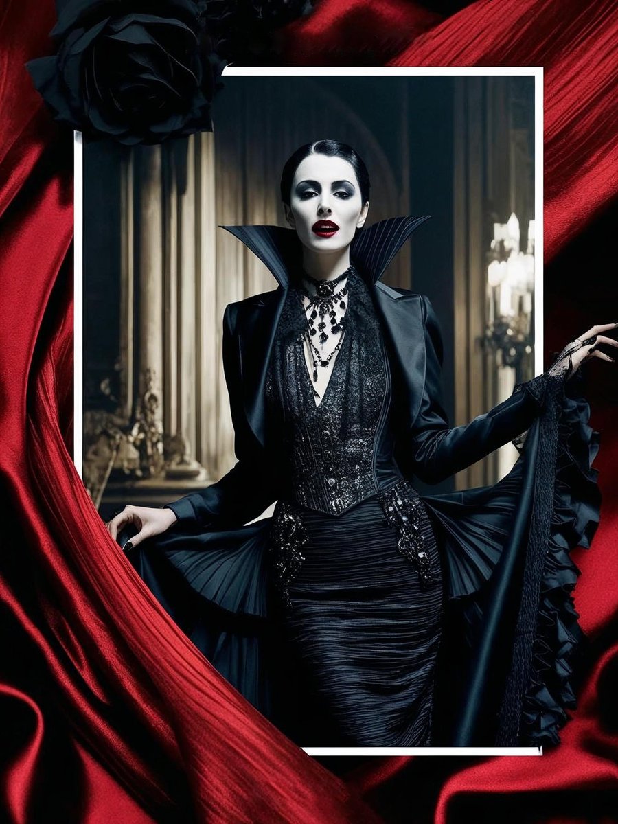 immortal_gothic's tweet photo. Victorian Gothic Vampiress
Digital art by us
#gothic #immortalgothic #gothicaesthetic #darkaesthetic #vampire #vampiress #victoriangothic #gothicfashion #inblack #blackismyhappycolor #gothicwoman #gothwoman #goth #digitalart #aiart https://t.co/9aZMypUzAC