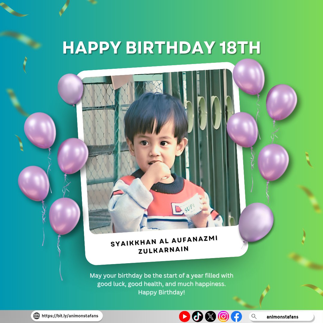 Happy 18th birthday, owner tercinta! 🎉🎂 Semoga di usia yang baru ini, semua impianmu bisa tercapai! Keep shining and inspiring us with your passion for BoBoiBoy, Mechamato, PapaPipi, and FlyWithYaya! Let’s make more awesome memories together! Cheers! 🥳✨