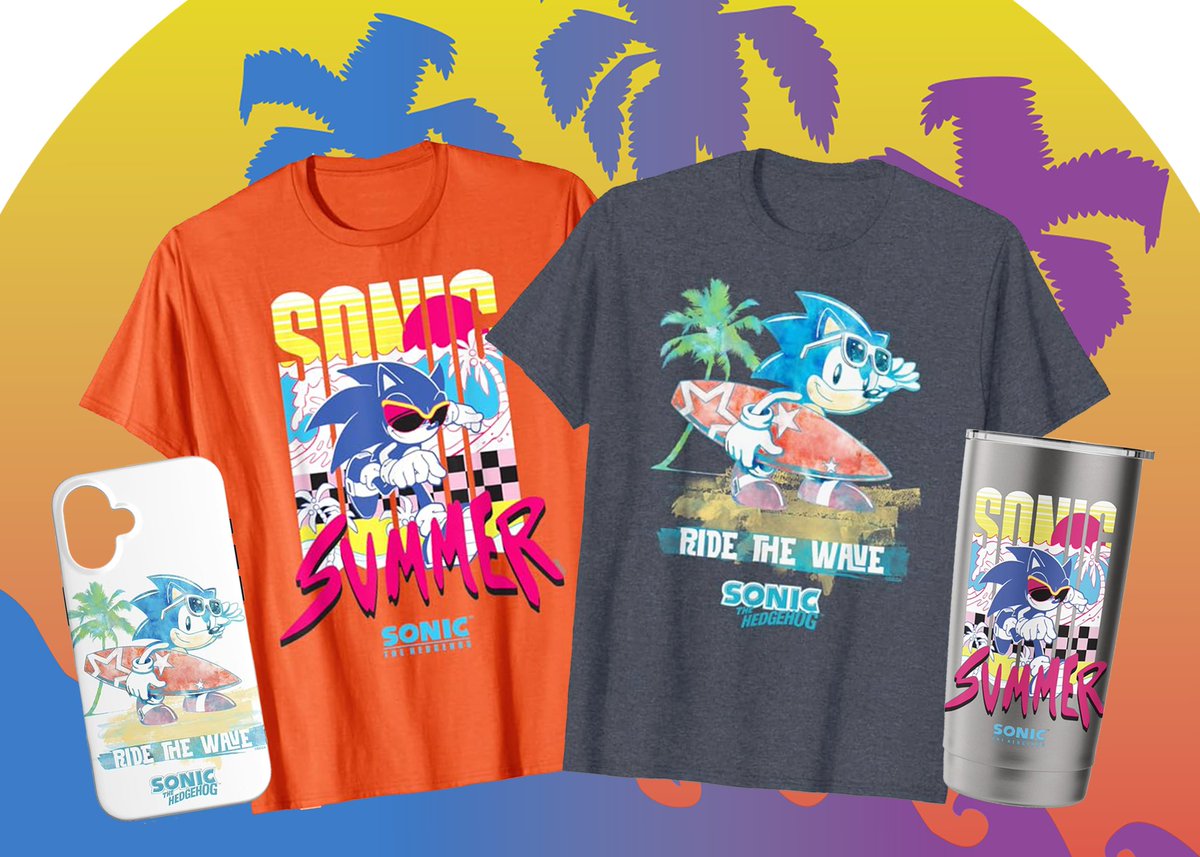 Summertime is almost here! Get your gear early with new Sonic tees