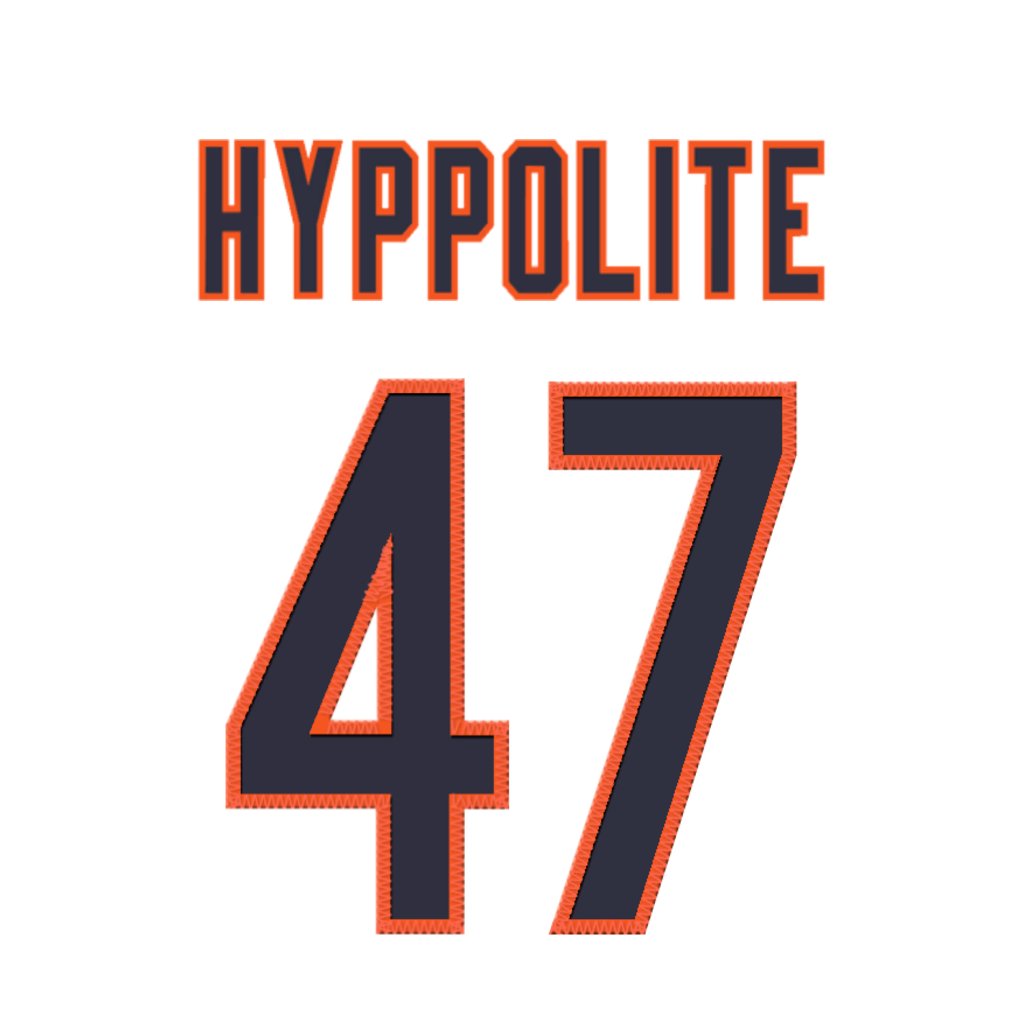 NFL Jersey Numbers (@nfl_jersey_num) on Twitter photo Chicago Bears LB Ruben Hyppolite (<a href="/rubenknows1/">Ruben Hyppolite II</a>) is wearing number 47. Last assigned to Micah Baskerville. #DaBears Chicago Bears LB Ruben Hyppolite (<a href="/rubenknows1/">Ruben Hyppolite II</a>) is wearing number 47. Last assigned to Micah Baskerville. #DaBears
