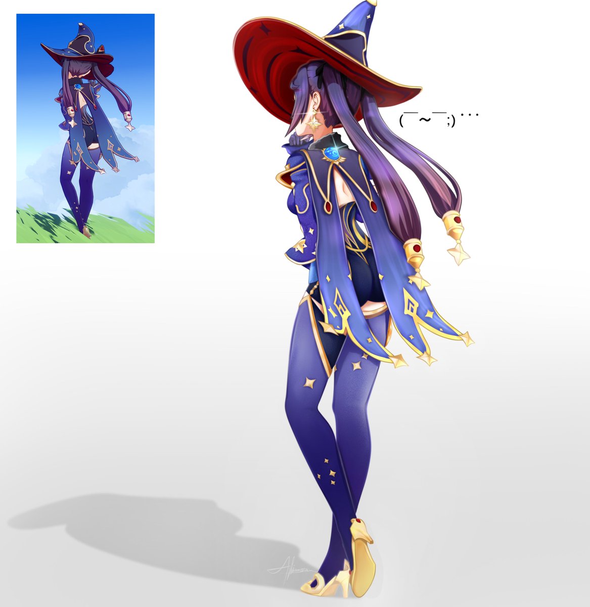 Aliastar_'s tweet image. Mona new pose ✨ #原神 #モナ #GenshinImpact