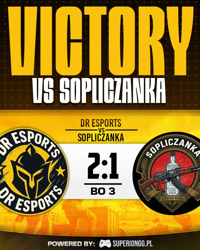 🎯 Ćwierćfinał turnieju Nasze Rewiry
🆚 Sopliczanka
📊 Wynik: 2:1
Po wymagającym i pełnym napięcia spotkaniu pokonujemy drużynę Sopliczanka i awansujemy do półfinału.  Debiut naszego nowego zawodnika okazał się cennym wzmocnieniem zespołu. Skupiamy się już na kolejnym etapie.