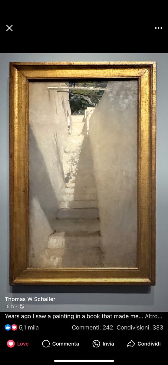 un soggetto abusato
ma che quadro!
infatti è di 
John Singer Sargent
Stairway in Capri, 1878
l’arte se ne fotte